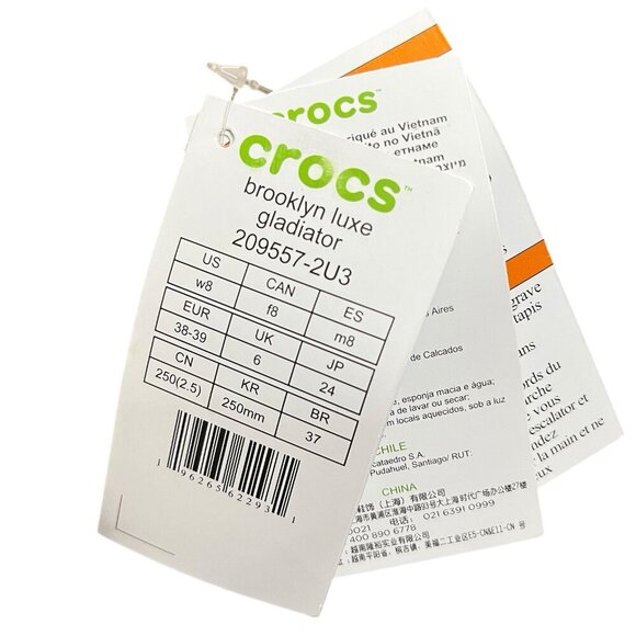 NWT Crocs Brooklyn Luxe Gladiator  Sandal CRS209557 TAN, Women Size US 8 New - Picture 5 of 5